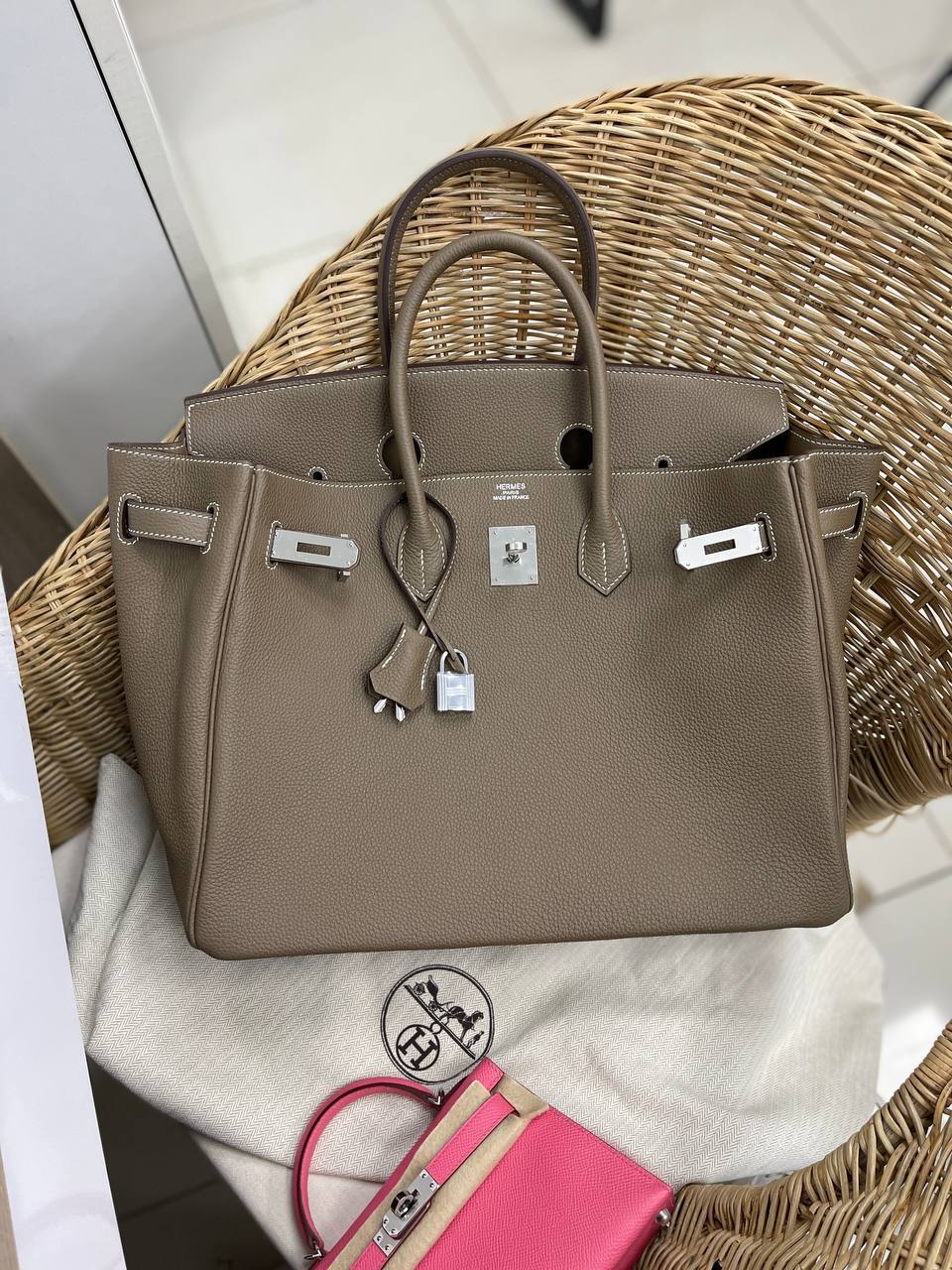 Женская сумка премиум Hermes Birkin, 35 PHW BP-32899 Женская сумка премиум Hermes Birkin, 35 PHW BP-32899