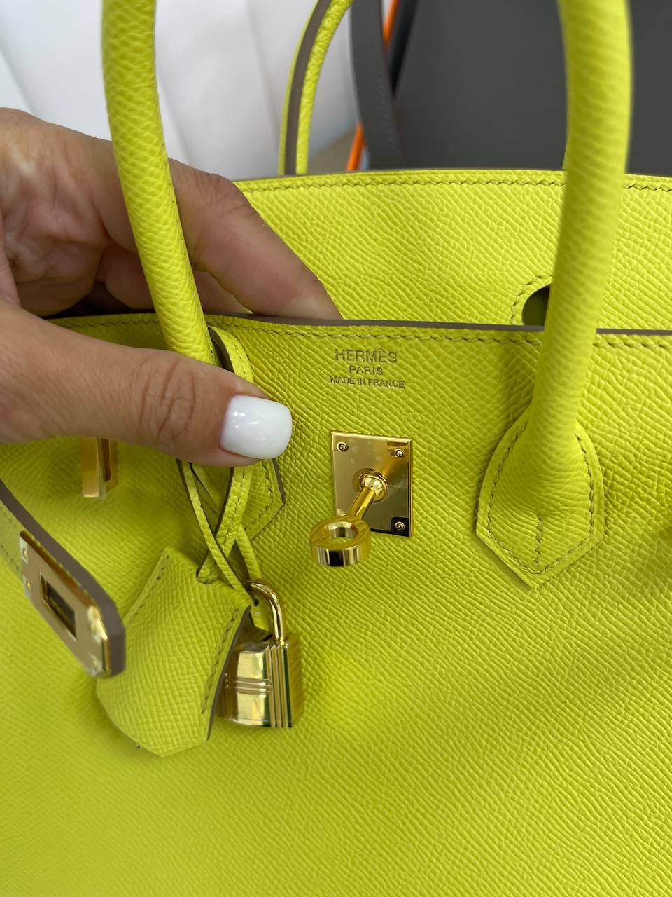 Сумка женская коллекционная Hermes Birkin 25 cm, Epsom Color Soufre BP-15589 Сумка женская коллекционная Hermes Birkin 25 cm, Epsom Color Soufre BP-15589