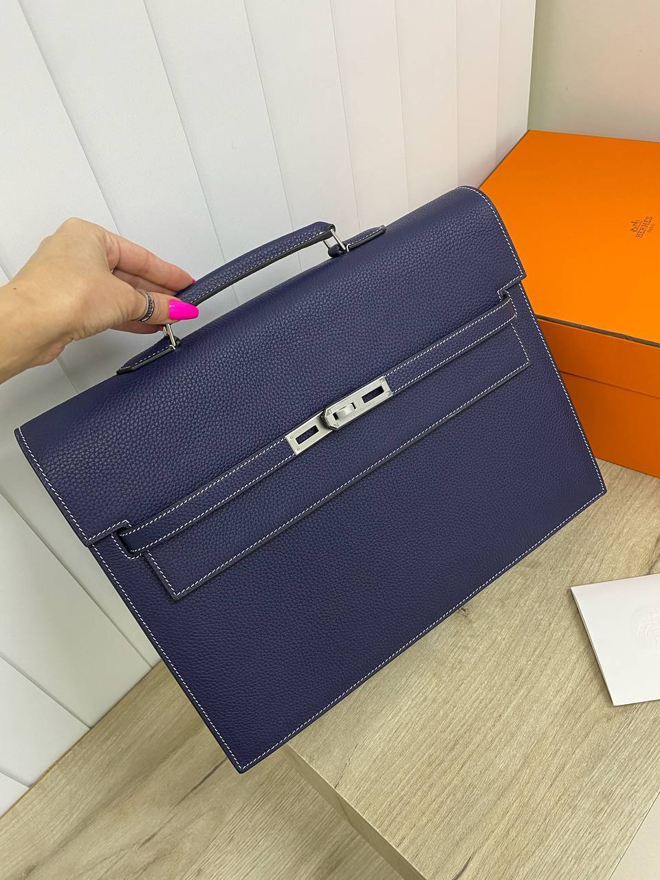 Кожаный портфель Hermes BP-24132 Кожаный портфель Hermes BP-24132