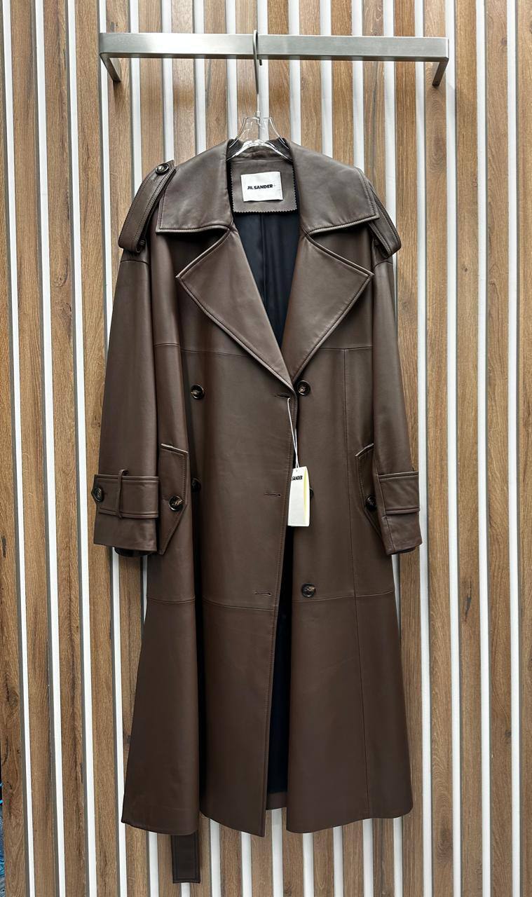 Элитный кожаный плащ Jil Sander BP-41089 Элитный кожаный плащ Jil Sander BP-41089