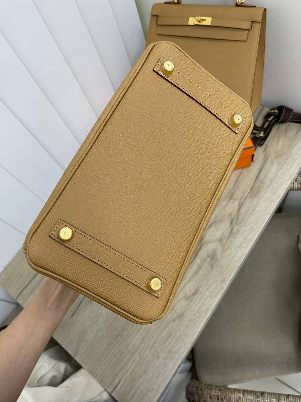 Трендовая женская сумка Birkin 25 см, PHW Epsom Hermes BP-31230 Трендовая женская сумка Birkin 25 см, PHW Epsom Hermes BP-31230