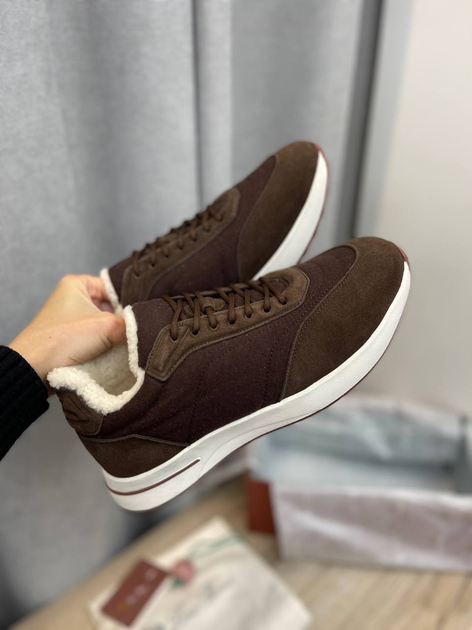 Лимитированные кроссовки для мужчин Loro Piana BP-41881 Лимитированные кроссовки для мужчин Loro Piana BP-41881