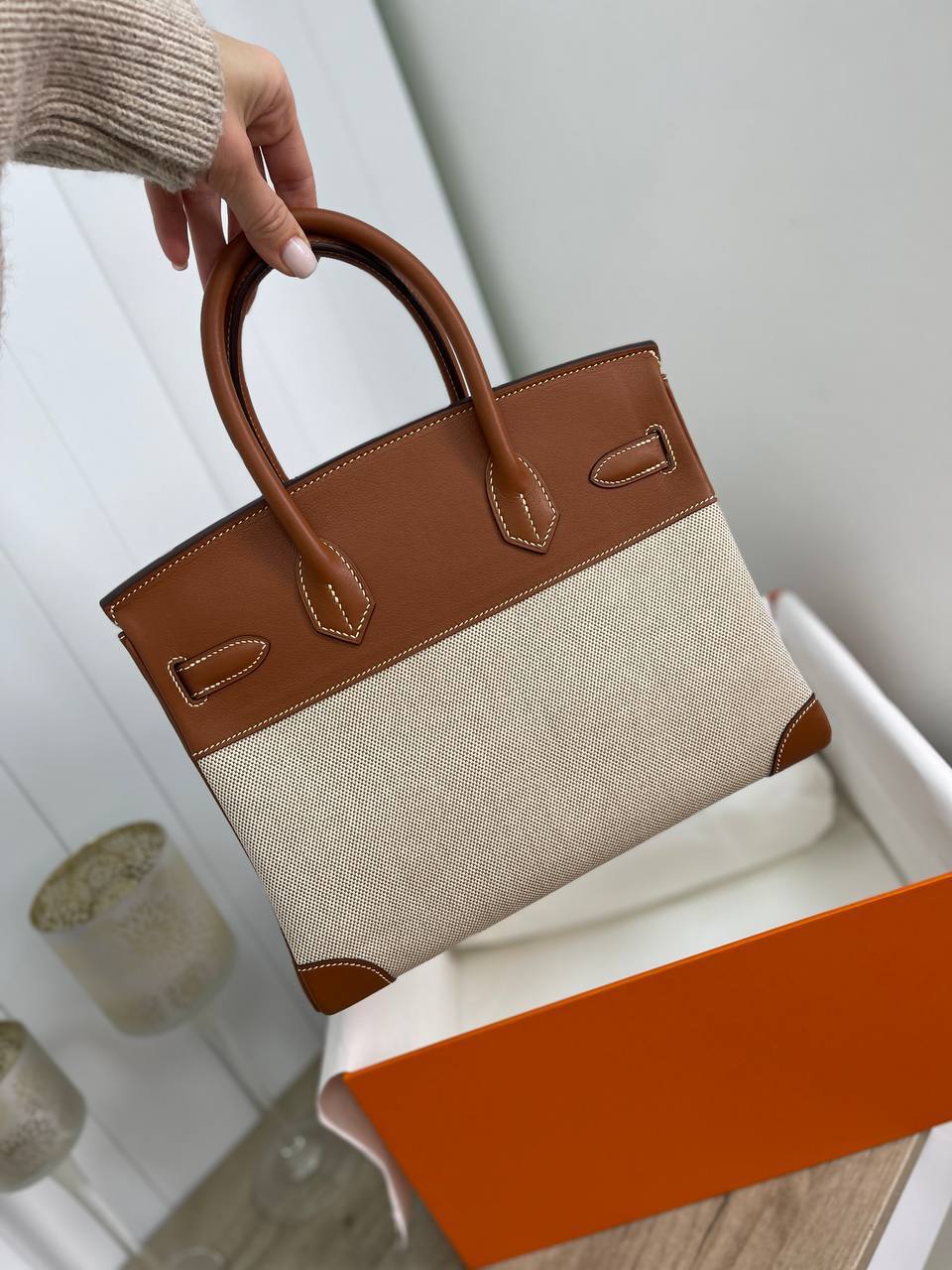 Трендовая женская сумка Birkin, 30 см, GHW Hermes BP-26721 Трендовая женская сумка Birkin, 30 см, GHW Hermes BP-26721