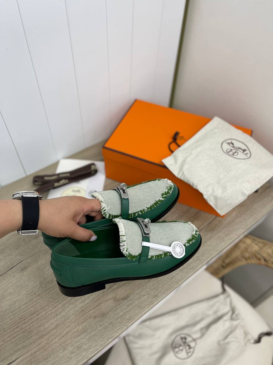 Люкс туфли Hermes BP-34158 Люкс туфли Hermes BP-34158