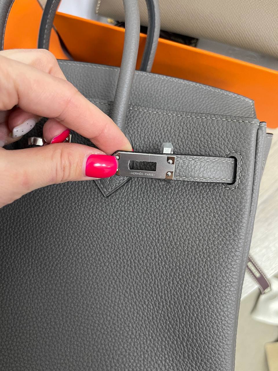 Коллекционная женская сумка Birkin 25 см, PHW Togo Hermes BP-31228 Коллекционная женская сумка Birkin 25 см, PHW Togo Hermes BP-31228