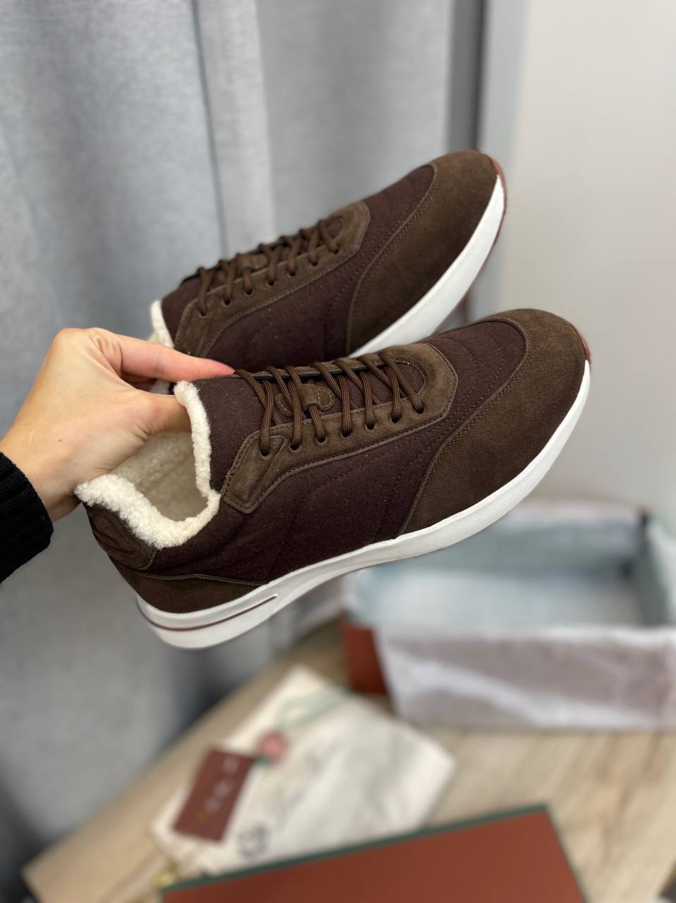 Лимитированные кроссовки для мужчин Loro Piana BP-41881 Лимитированные кроссовки для мужчин Loro Piana BP-41881