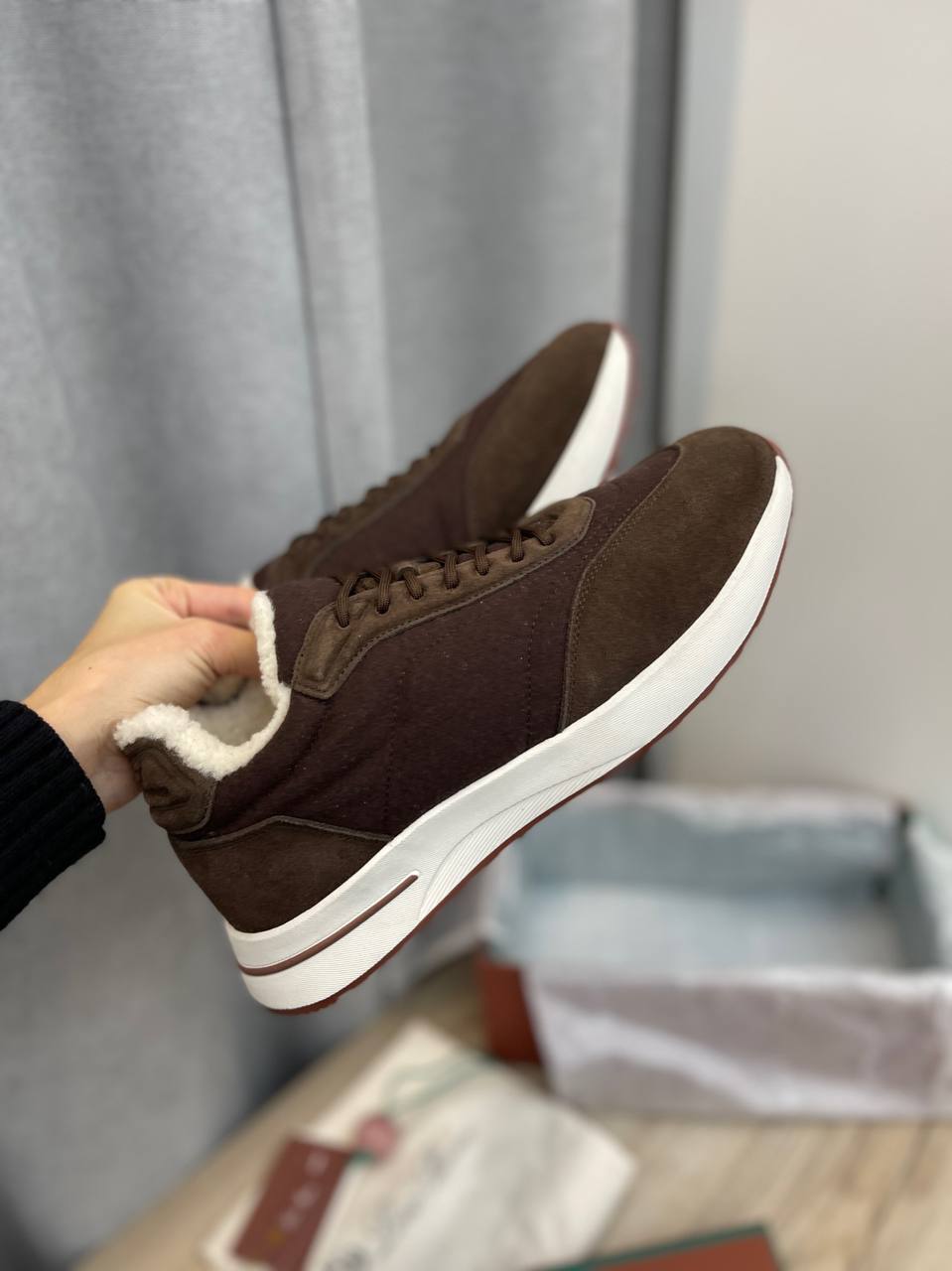 Лимитированные кроссовки для мужчин Loro Piana BP-41881 Лимитированные кроссовки для мужчин Loro Piana BP-41881