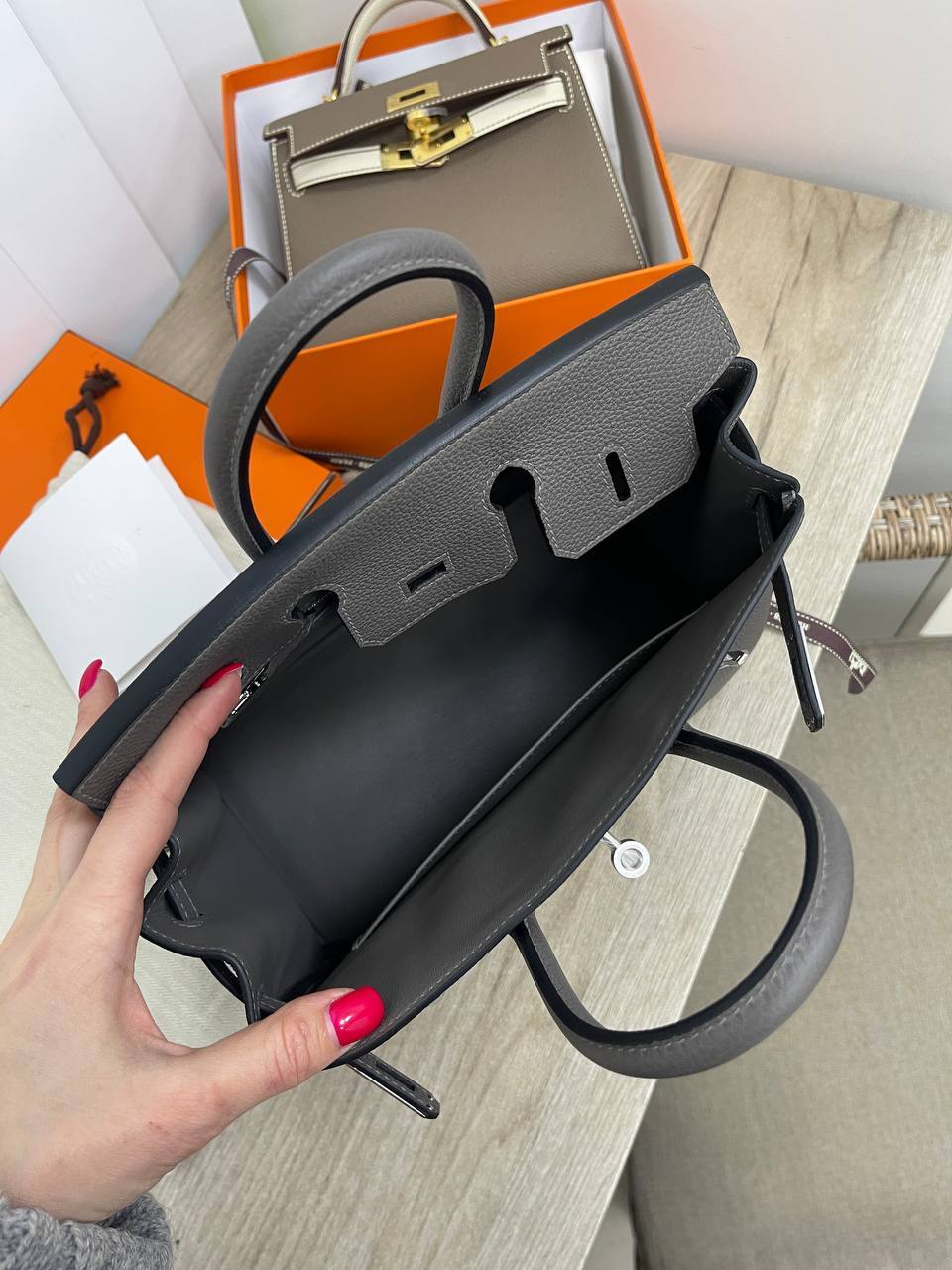 Коллекционная женская сумка Birkin 25 см, PHW Togo Hermes BP-31228 Коллекционная женская сумка Birkin 25 см, PHW Togo Hermes BP-31228