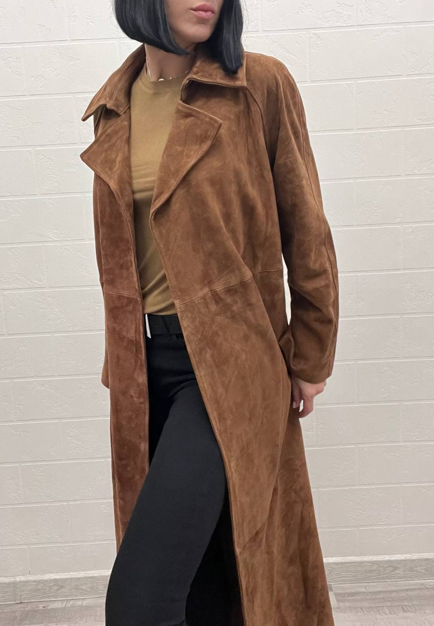 Элитный замшевый плащ The Row BP-50589 Элитный замшевый плащ The Row BP-50589