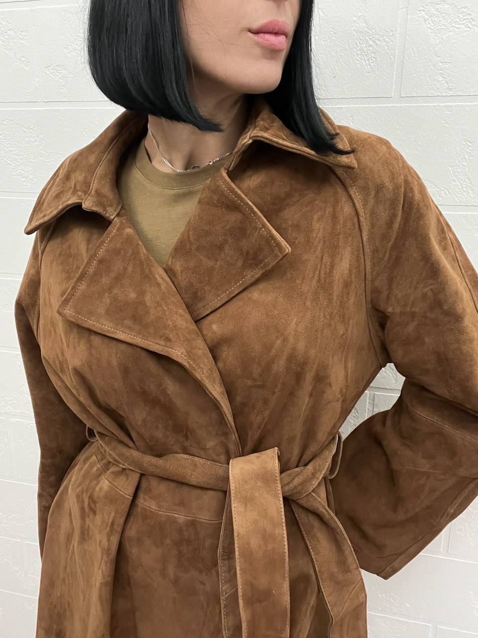 Элитный замшевый плащ The Row BP-50589 Элитный замшевый плащ The Row BP-50589