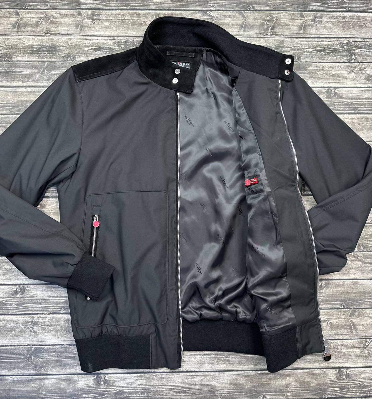 Бомбер премиальный с замшей Kiton BP-33284 Бомбер премиальный с замшей Kiton BP-33284