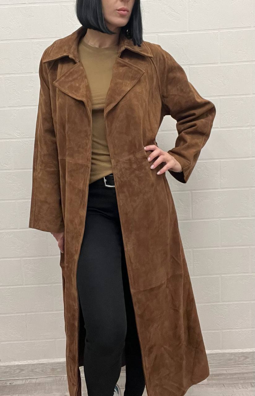 Элитный замшевый плащ The Row BP-50589 Элитный замшевый плащ The Row BP-50589