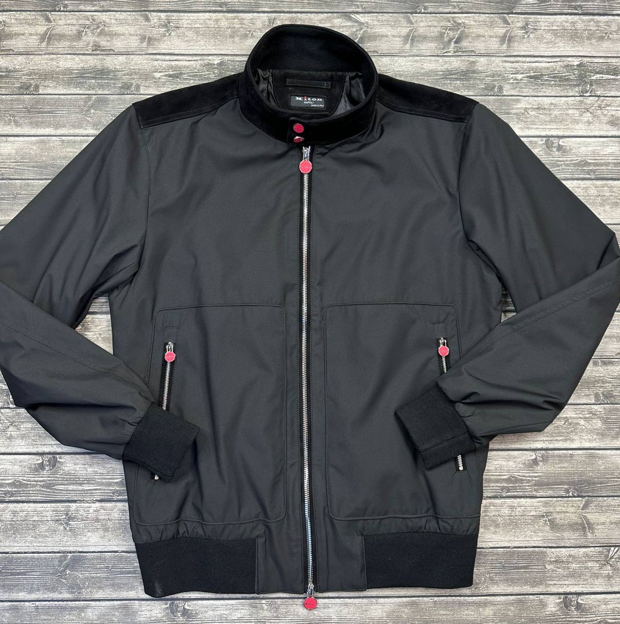 Бомбер премиальный с замшей Kiton BP-33284 Бомбер премиальный с замшей Kiton BP-33284