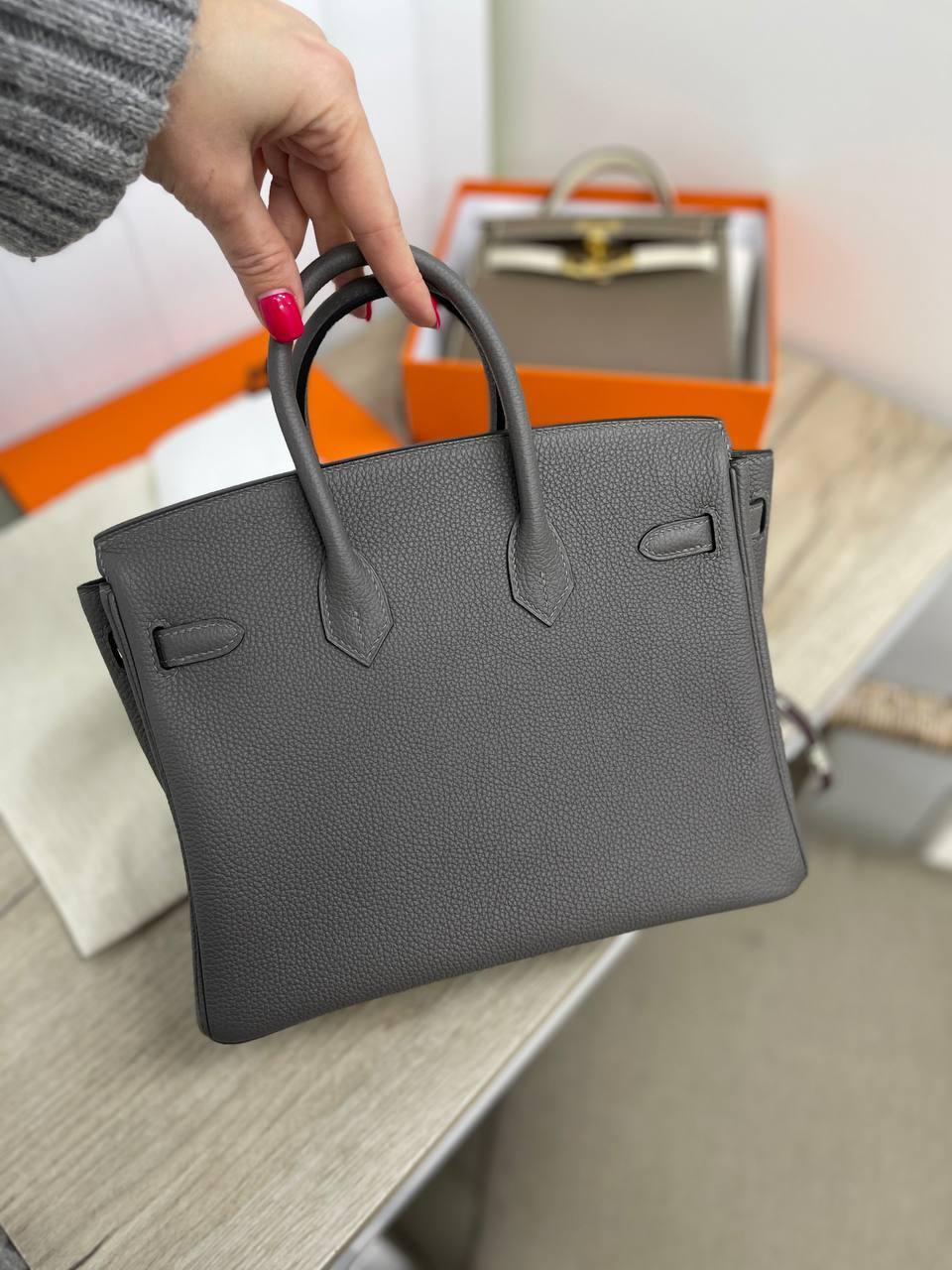 Коллекционная женская сумка Birkin 25 см, PHW Togo Hermes BP-31228 Коллекционная женская сумка Birkin 25 см, PHW Togo Hermes BP-31228
