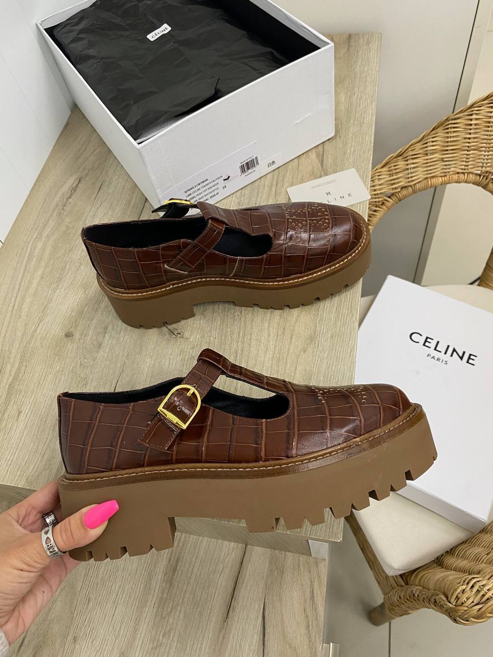 Премиальные дерби Celine BP-18564 Премиальные дерби Celine BP-18564