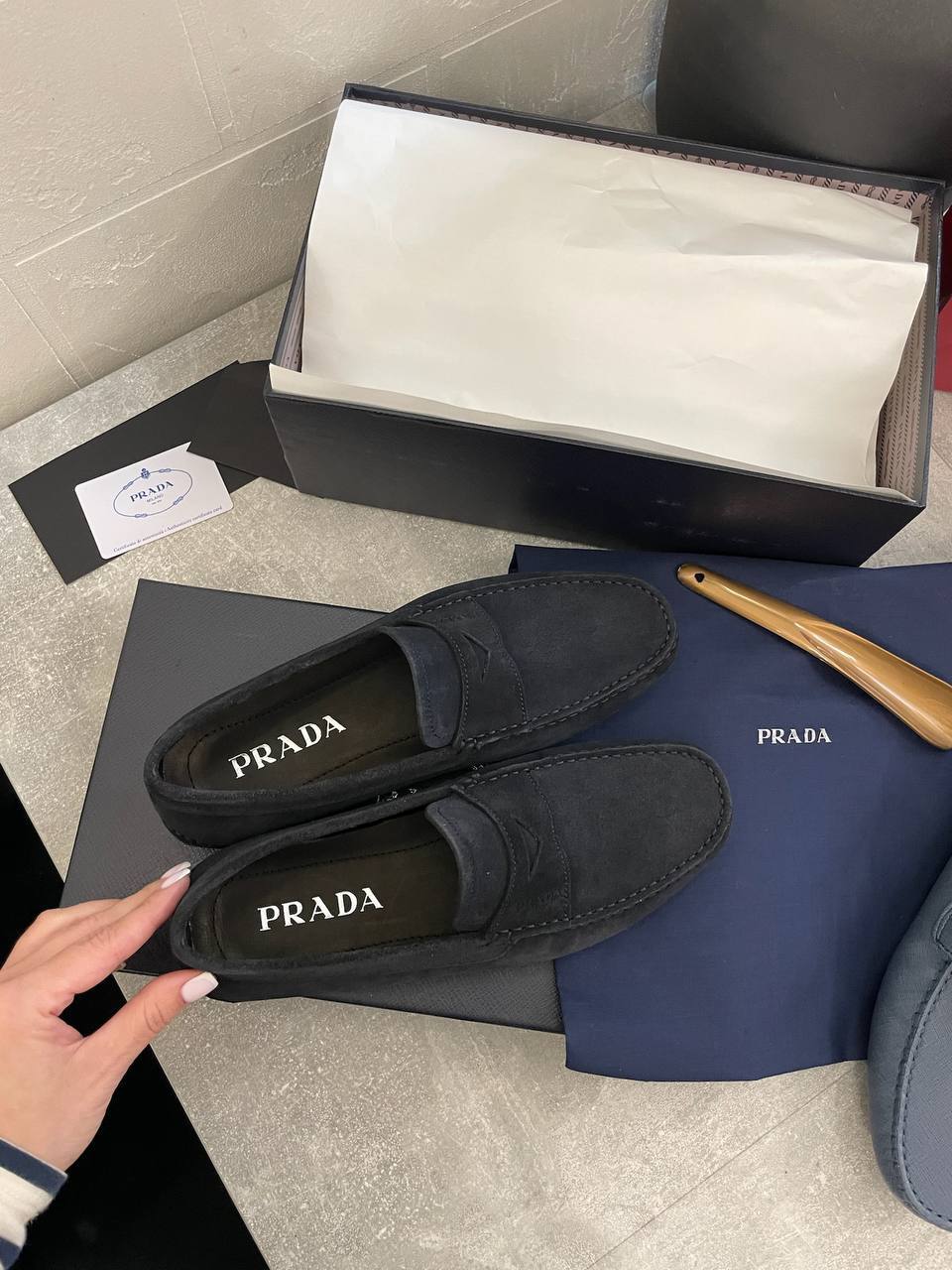 Мокасины Prada стильные BP-49130 Мокасины Prada стильные BP-49130