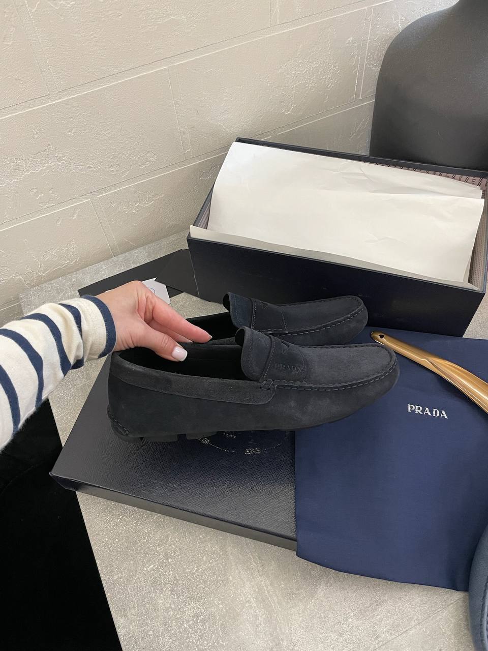 Мокасины Prada стильные BP-49130 Мокасины Prada стильные BP-49130