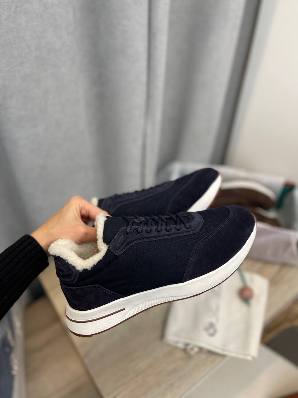 Лимитированные мужские кроссовки Loro Piana BP-41883 Лимитированные мужские кроссовки Loro Piana BP-41883