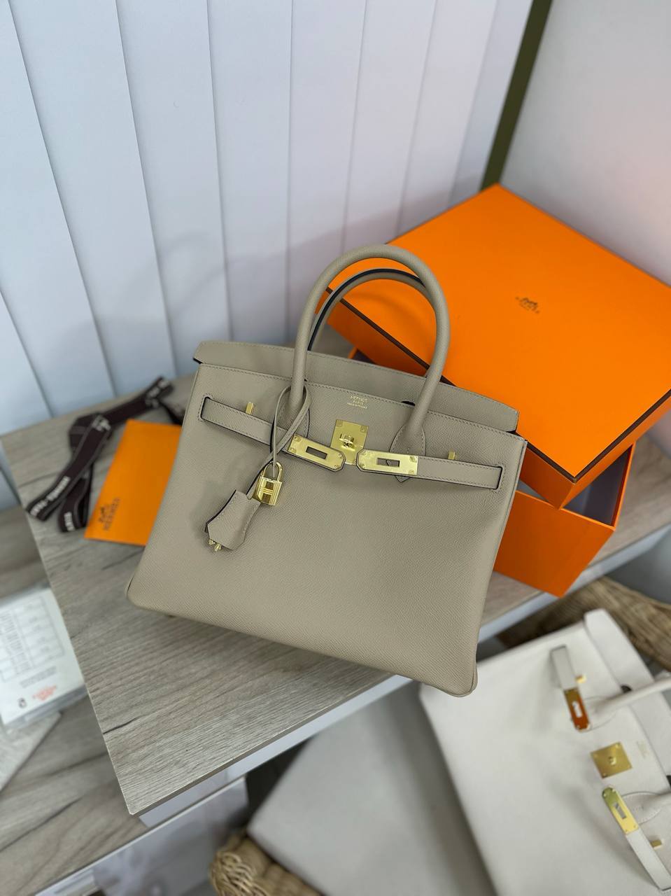 Элитная сумка женская Hermes Birkin 30 cm, Epsom BP-15594 Элитная сумка женская Hermes Birkin 30 cm, Epsom BP-15594