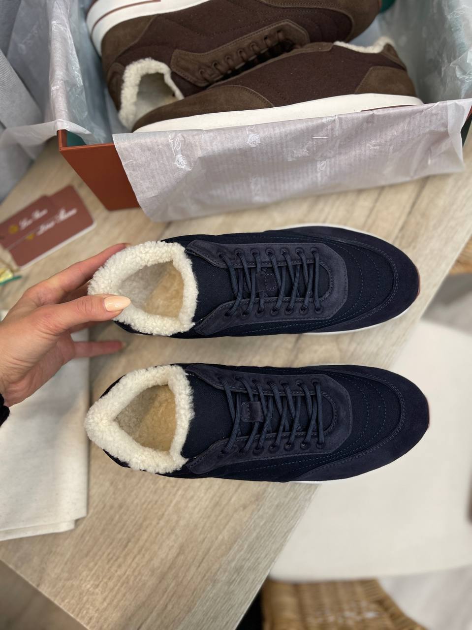 Лимитированные мужские кроссовки Loro Piana BP-41883 Лимитированные мужские кроссовки Loro Piana BP-41883