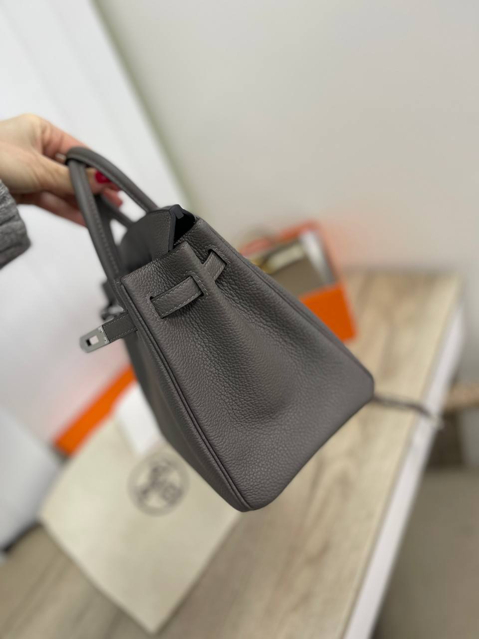 Коллекционная женская сумка Birkin 25 см, PHW Togo Hermes BP-31228 Коллекционная женская сумка Birkin 25 см, PHW Togo Hermes BP-31228