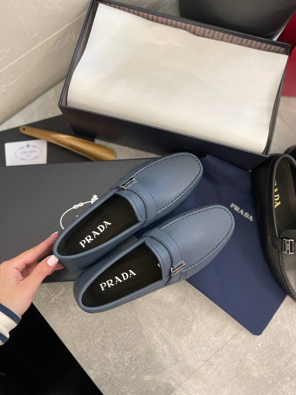Мокасины дизайнерские Prada BP-49128 Мокасины дизайнерские Prada BP-49128