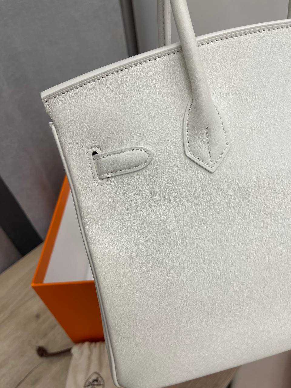 Коллекционная женская сумка Birkin 30 см, swift PHW Hermes BP-46412 Коллекционная женская сумка Birkin 30 см, swift PHW Hermes BP-46412