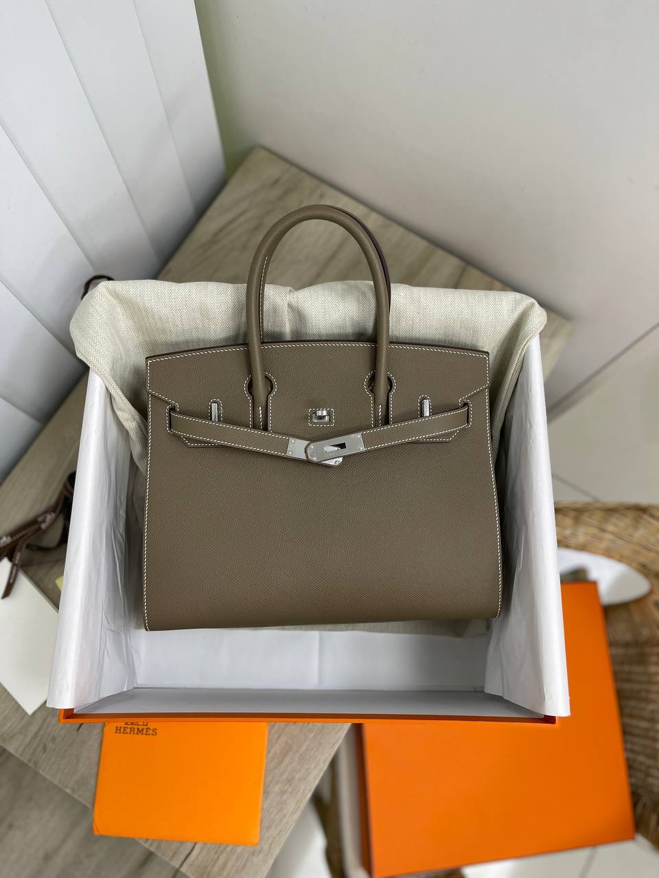 Трендовая сумка женская Hermes Birkin, 30 epsom BP-28290 Трендовая сумка женская Hermes Birkin, 30 epsom BP-28290