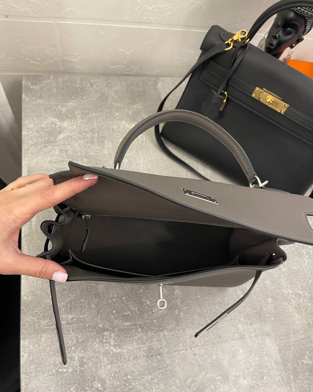 Элитная женская сумка Kelly 32 см, PHW Hermes BP-51291 Элитная женская сумка Kelly 32 см, PHW Hermes BP-51291