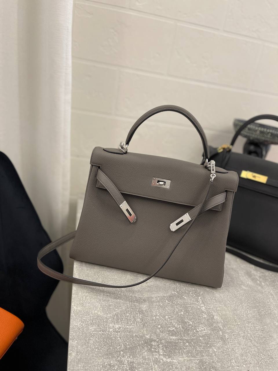 Элитная женская сумка Kelly 32 см, PHW Hermes BP-51291 Элитная женская сумка Kelly 32 см, PHW Hermes BP-51291