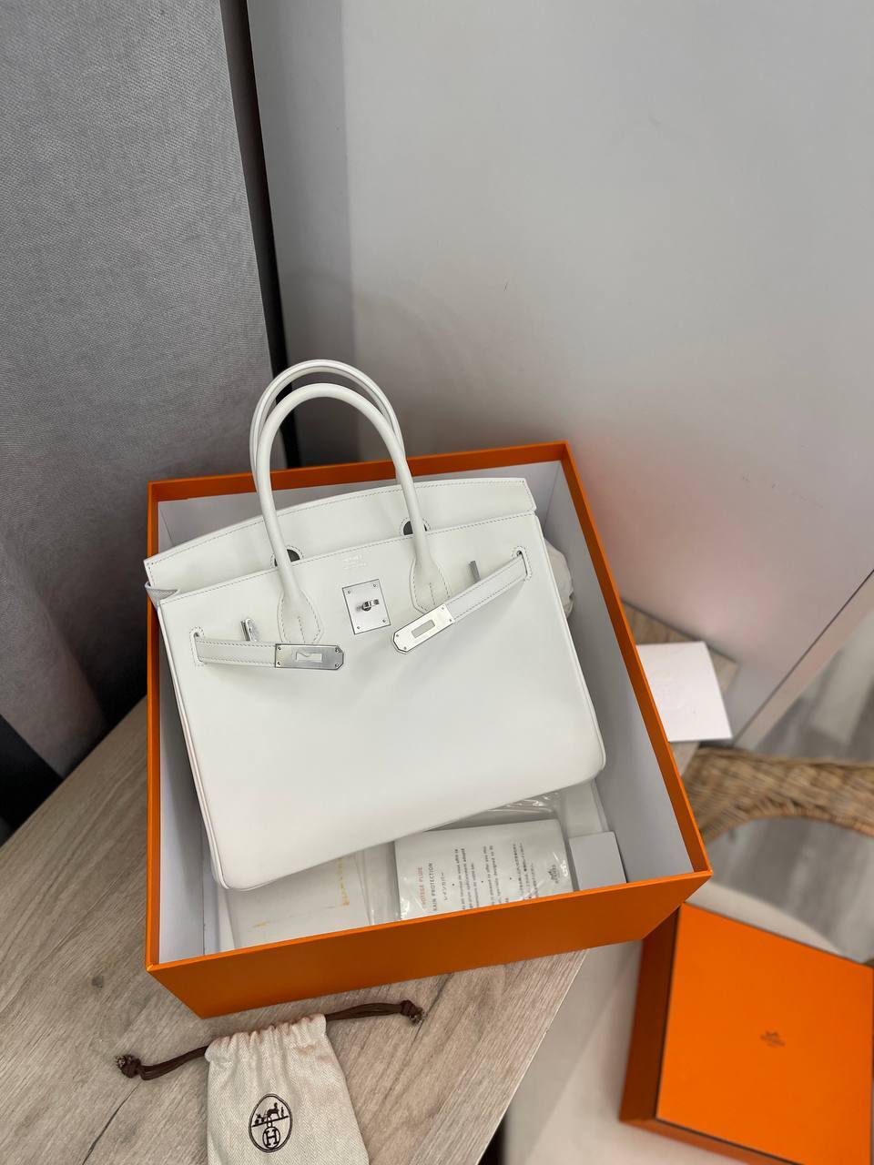 Коллекционная женская сумка Birkin 30 см, swift PHW Hermes BP-46412 Коллекционная женская сумка Birkin 30 см, swift PHW Hermes BP-46412