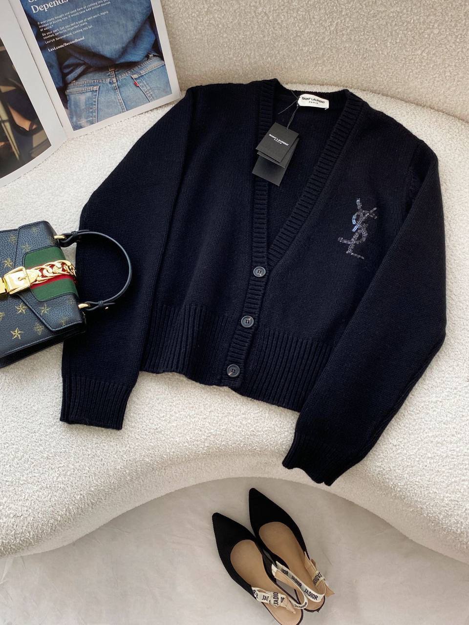 Коллекционный кардиган Yves Saint Laurent BP-22942 Коллекционный кардиган Yves Saint Laurent BP-22942