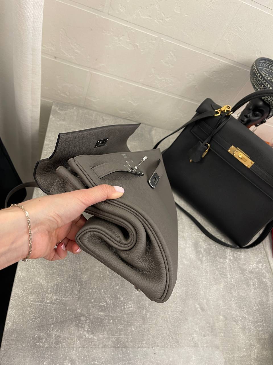 Элитная женская сумка Kelly 32 см, PHW Hermes BP-51291 Элитная женская сумка Kelly 32 см, PHW Hermes BP-51291