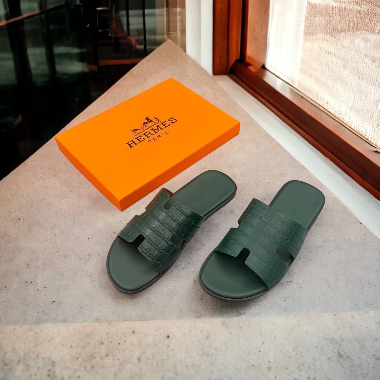 Шлёпанцы Hermes BP-32641 классические Шлёпанцы Hermes BP-32641 классические