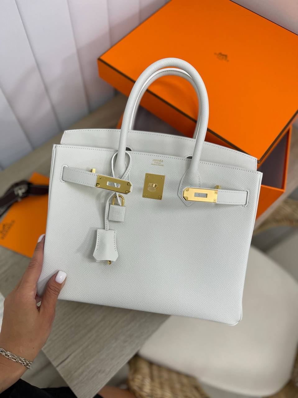 Коллекционная сумка Hermes женская Birkin 30 cm, Epsom BP-15707 Коллекционная сумка Hermes женская Birkin 30 cm, Epsom BP-15707