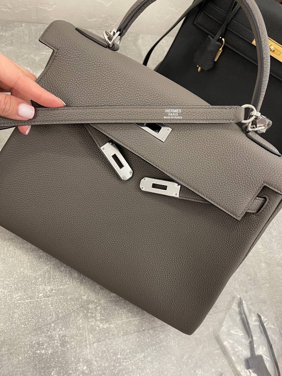 Элитная женская сумка Kelly 32 см, PHW Hermes BP-51291 Элитная женская сумка Kelly 32 см, PHW Hermes BP-51291