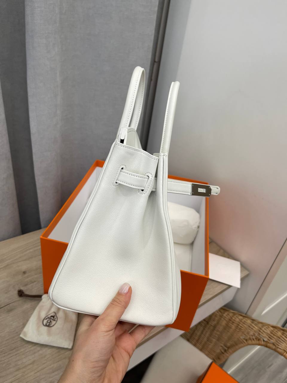 Коллекционная женская сумка Birkin 30 см, swift PHW Hermes BP-46412 Коллекционная женская сумка Birkin 30 см, swift PHW Hermes BP-46412