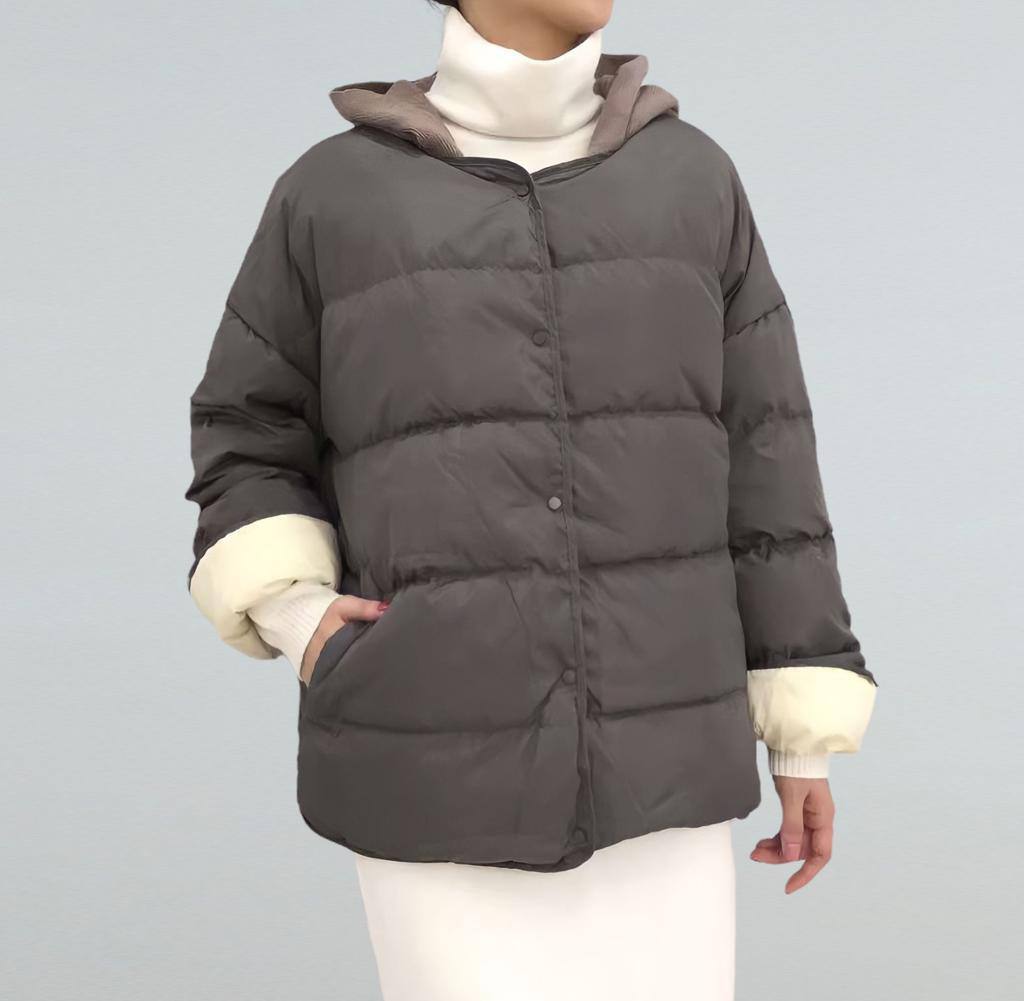 Пуховик с капюшоном BC BP-23114 темно-серый Пуховик с капюшоном BC BP-23114 темно-серый