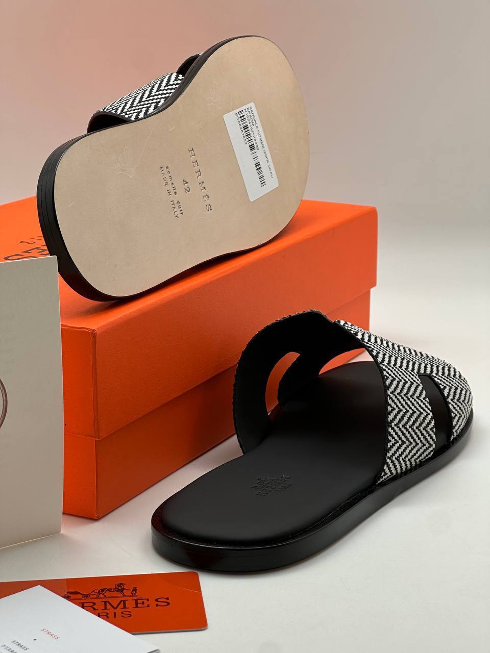 Шлёпанцы стильные Hermes BP-32174 Шлёпанцы стильные Hermes BP-32174