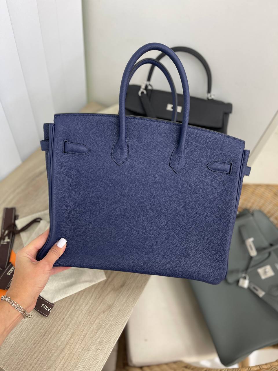 Элитная сумка женская Birkin 35 см, Togo PHW Hermes BP-17580 Элитная сумка женская Birkin 35 см, Togo PHW Hermes BP-17580