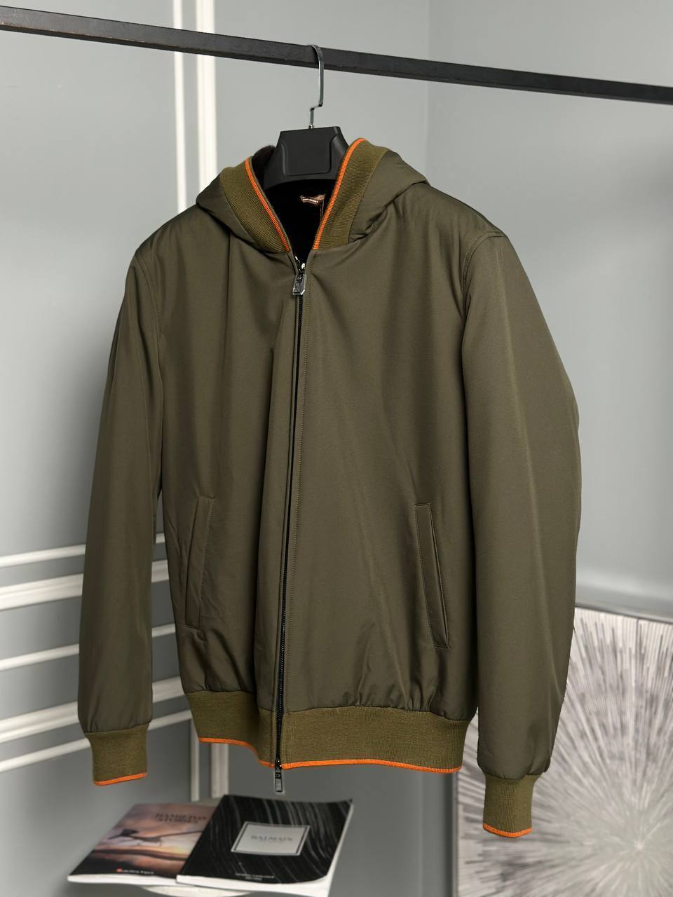 Бомбер с мехом для стиля Loro Piana BP-42308 Бомбер с мехом для стиля Loro Piana BP-42308