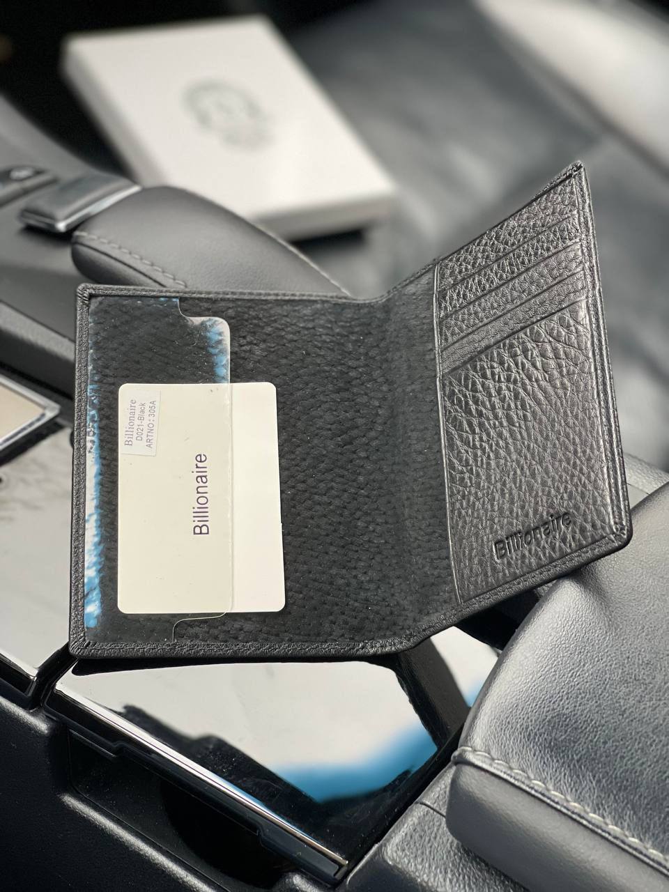Обложка для паспорта Billionaire черная с лого BP-22632 Обложка для паспорта Billionaire черная с лого BP-22632
