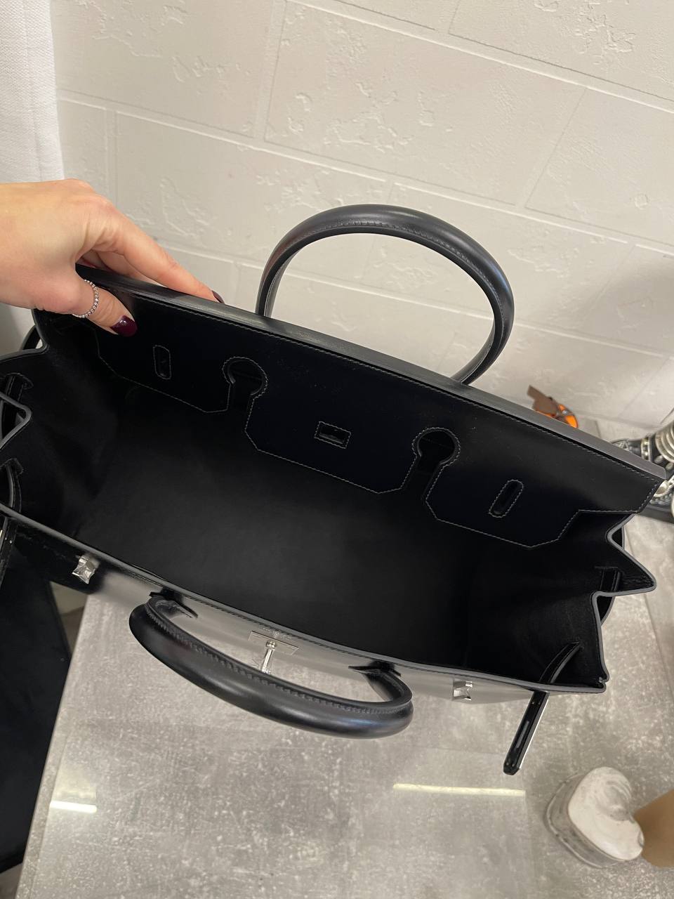 Элитная сумка Birkin женская 40 PHW, Hermes BP-43159 Элитная сумка Birkin женская 40 PHW, Hermes BP-43159