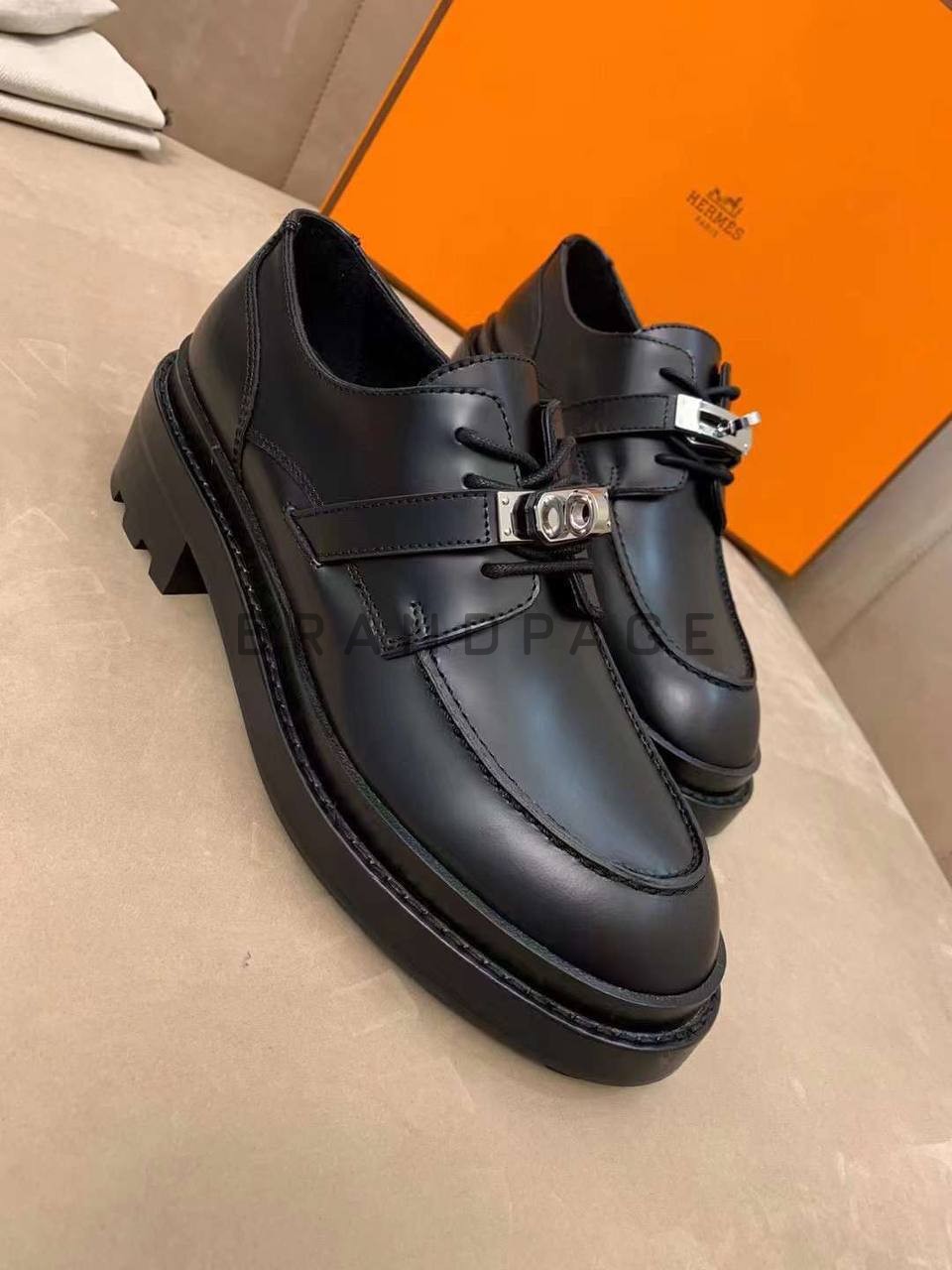 Женские лоферы из кожи Hermes BPLUX12483 Женские лоферы из кожи Hermes BPLUX12483