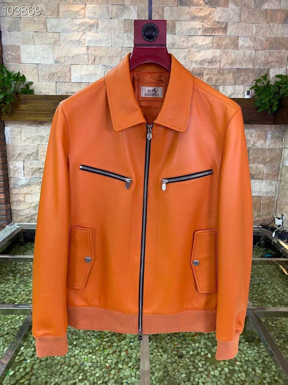 Куртка мужская оранжевая Hermes BP-18466 Куртка мужская оранжевая Hermes BP-18466