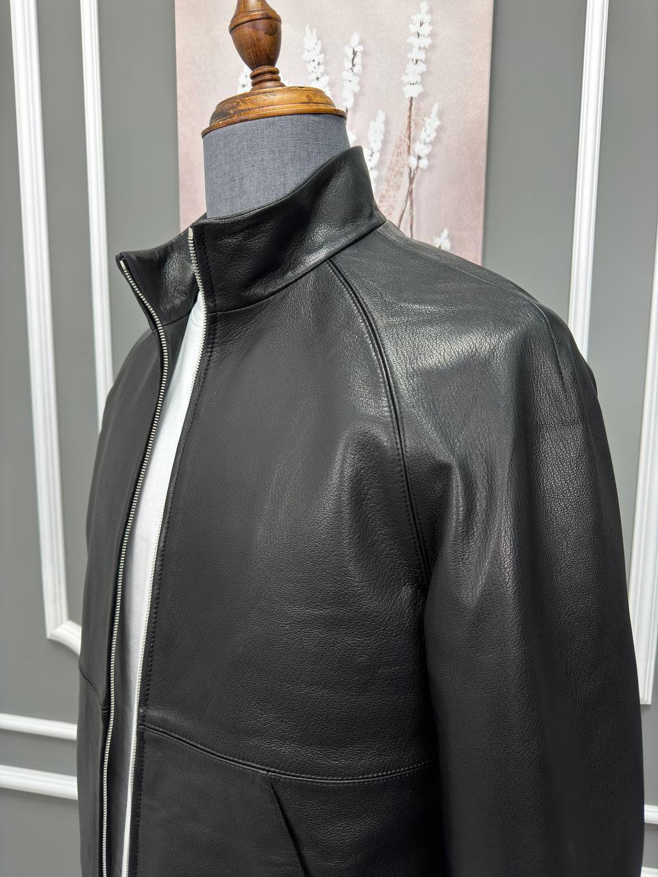 Черная кожаная куртка BERLUTI BP-49895 Черная кожаная куртка BERLUTI BP-49895