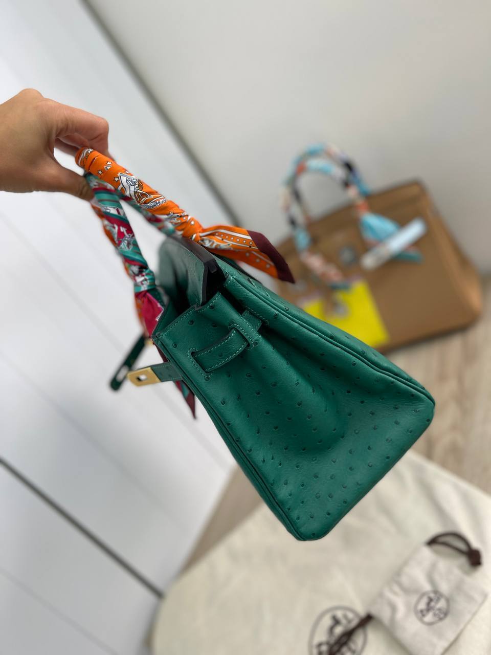 Коллекционная сумка женская Birkin 30 см, Ostrich PHW, Hermes BP-17772 Коллекционная сумка женская Birkin 30 см, Ostrich PHW, Hermes BP-17772