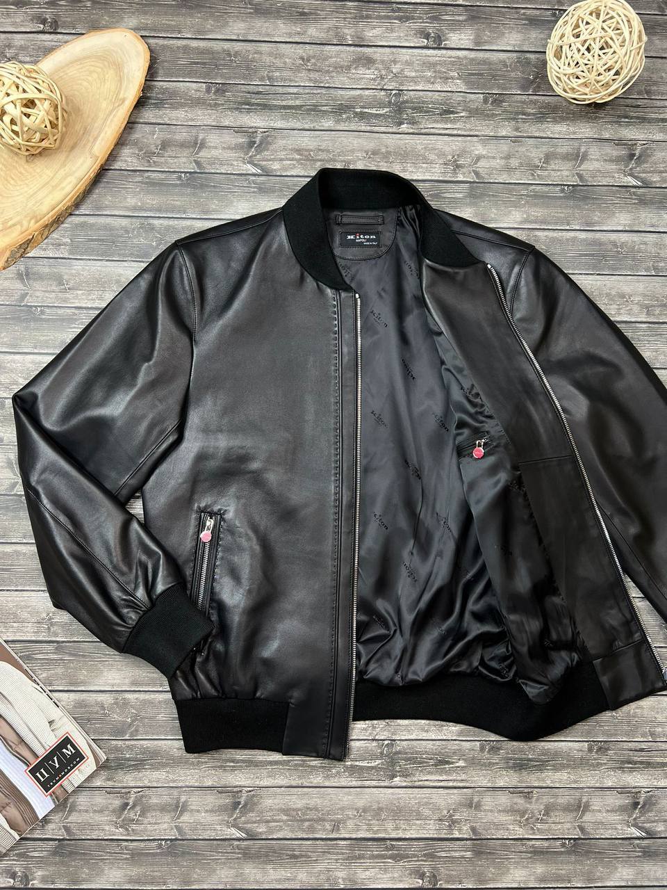 Kiton бомбер кожаный BP-30238 Kiton бомбер кожаный BP-30238