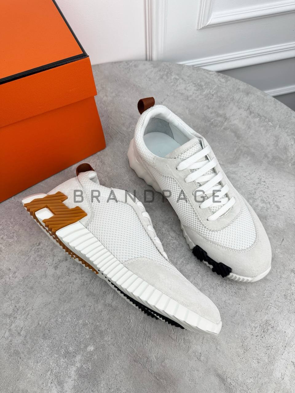 Кожаные кроссовки Brioni BPLUX12452 Кожаные кроссовки Brioni BPLUX12452