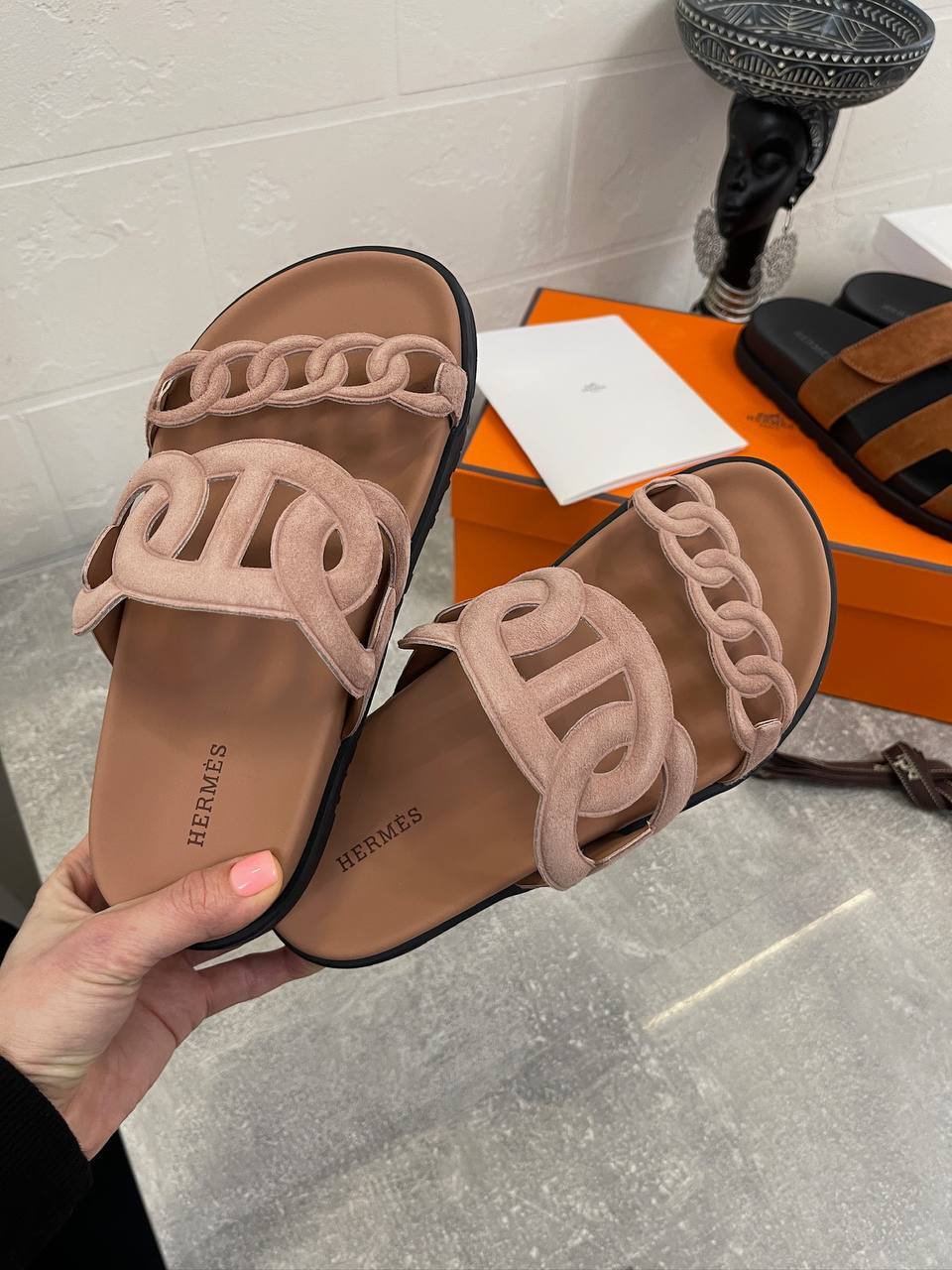 Трендовые сандалии Hermes BP-48227 Трендовые сандалии Hermes BP-48227